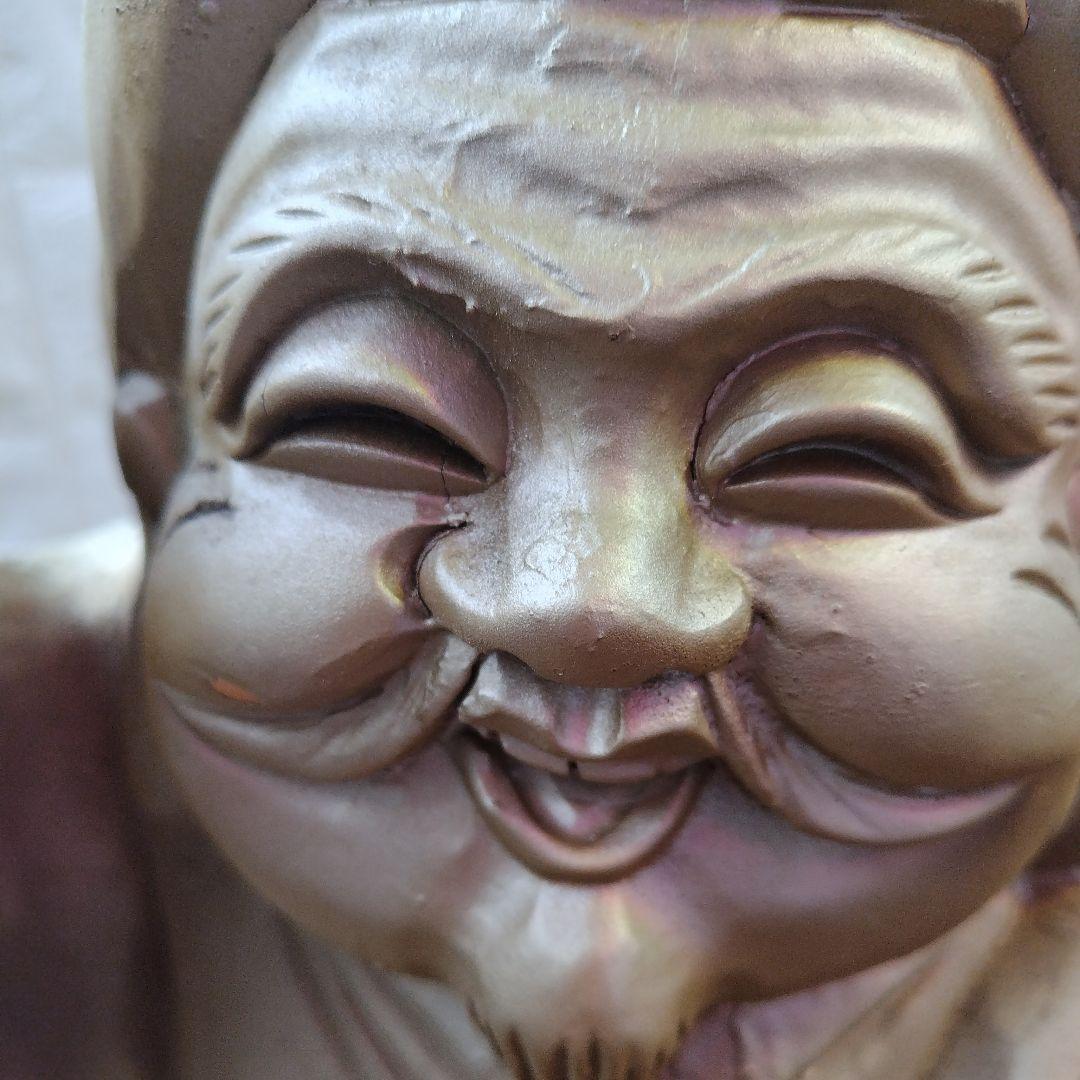 木彫り 大黒天 Statue Lucky God Vintage 彫刻 縁起物