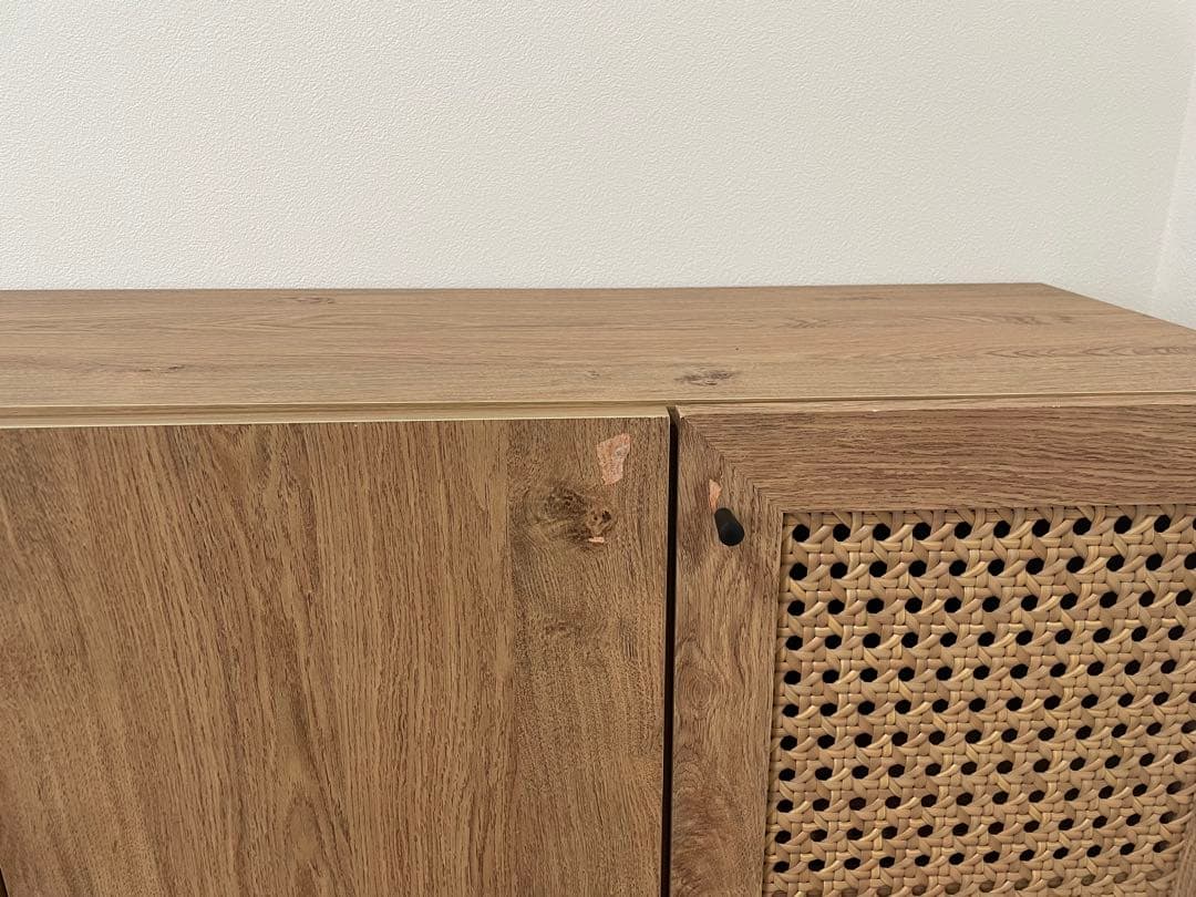 [幅120] ラタン調キャビネット リビングボード LOWYA ロウヤ