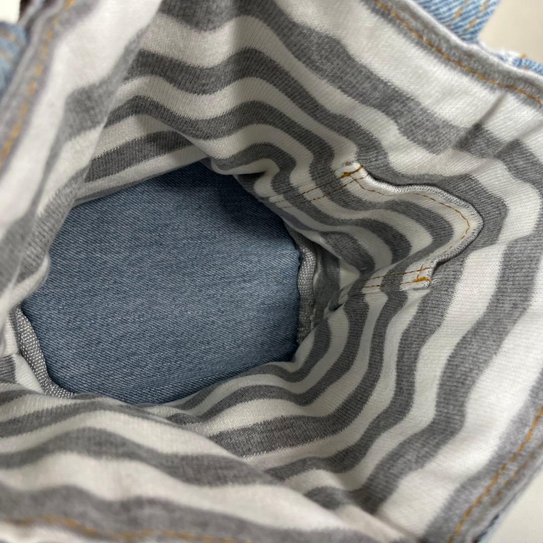 【美品】ルシアンエサヨ キャリーバッグ ハンド デニム バケツ型 リメイク