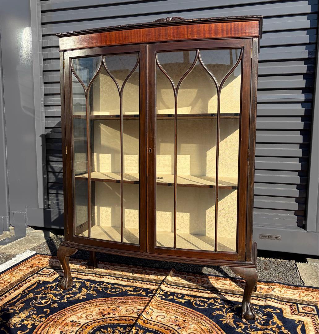 英国 アンティーク キャビネット マホガニー 猫脚 イギリス ヴィンテージ