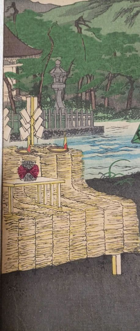 浮世絵版画、東繪畫夜競（小野小町)、橋本周延画明治19年出版