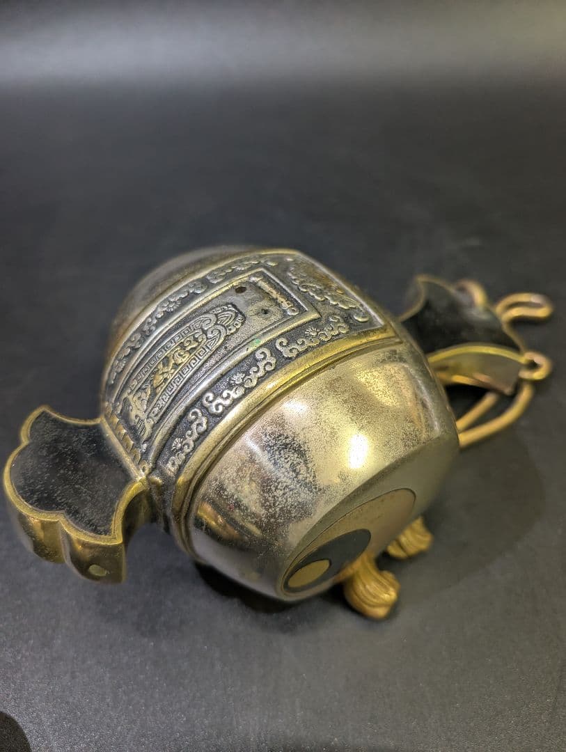 近藤正真 作 鋳銅 打出の小槌 大黒天 高23cm 共箱 高岡銅器銀仕上 正真銘