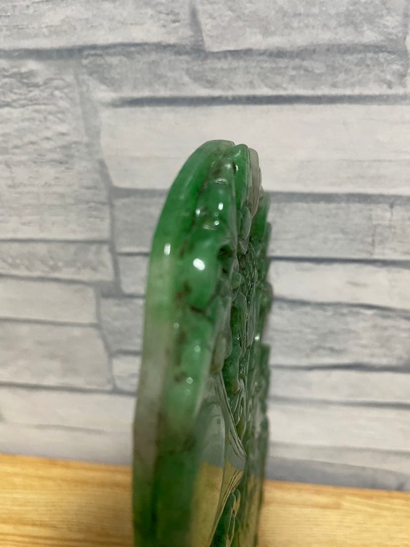 中国天然特大翡翠摆件 本物保証 清代 民国 古董品 美術品