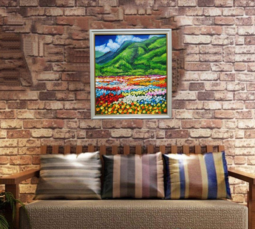 油絵 絵画 【flower park】