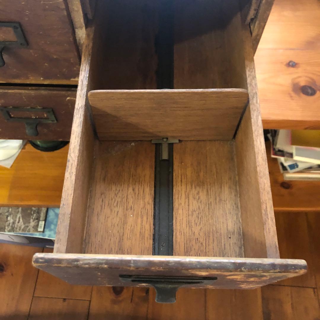 アンティーク 木製4引き出し 収納ボックス