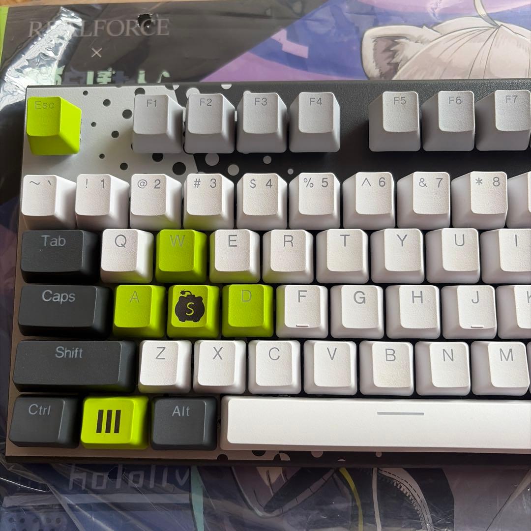 REALFORCE×hololive GX1 獅白ぼたん 英語配列