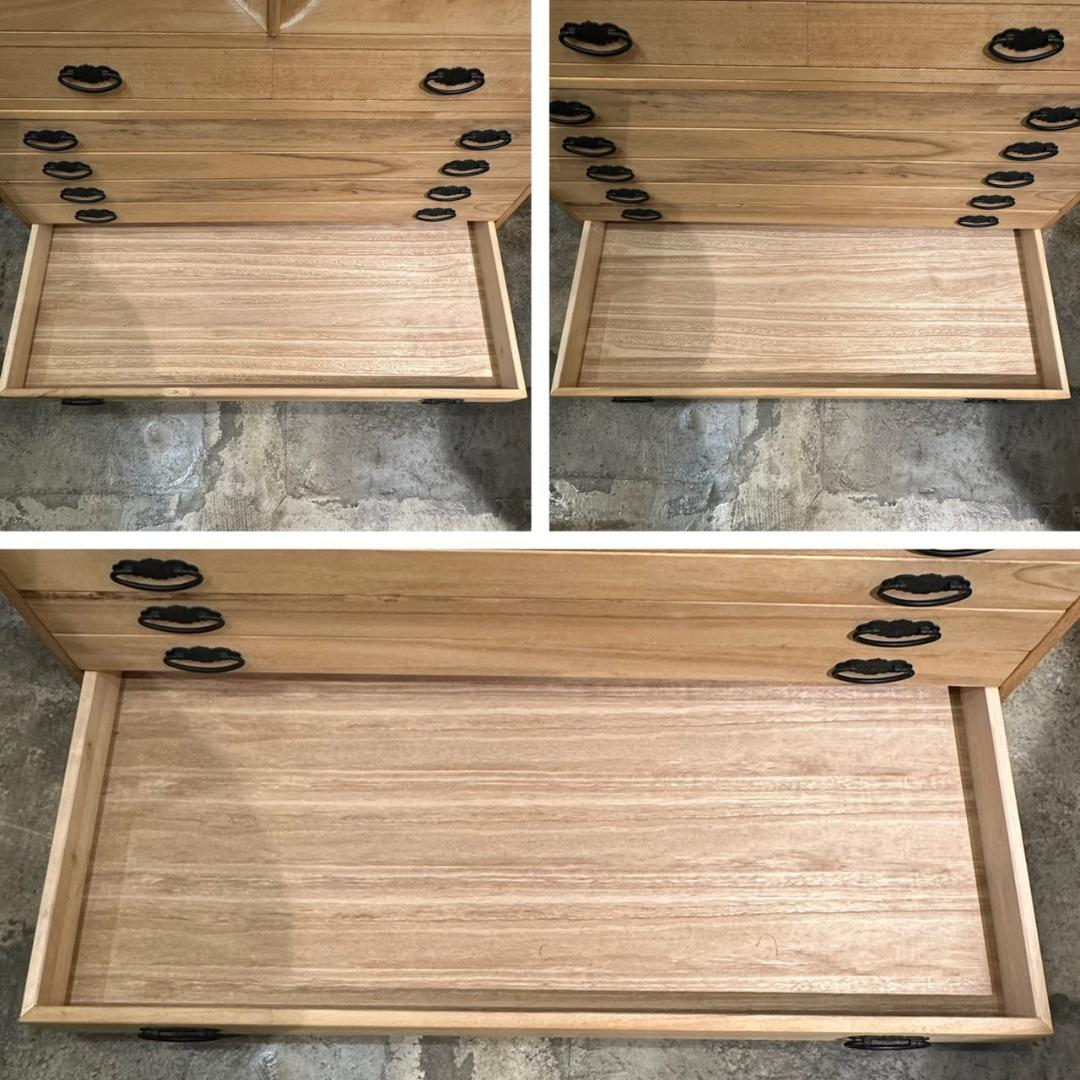 iΦ【 2個セット 】桐箪笥 タンス 和箪笥 着物収納 浅型 セパレート