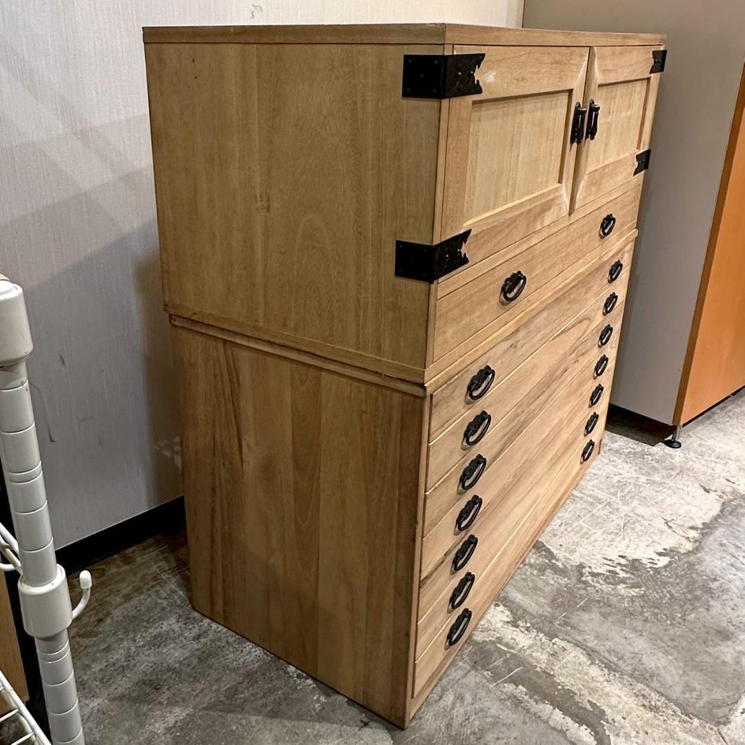 iΦ【 2個セット 】桐箪笥 タンス 和箪笥 着物収納 浅型 セパレート