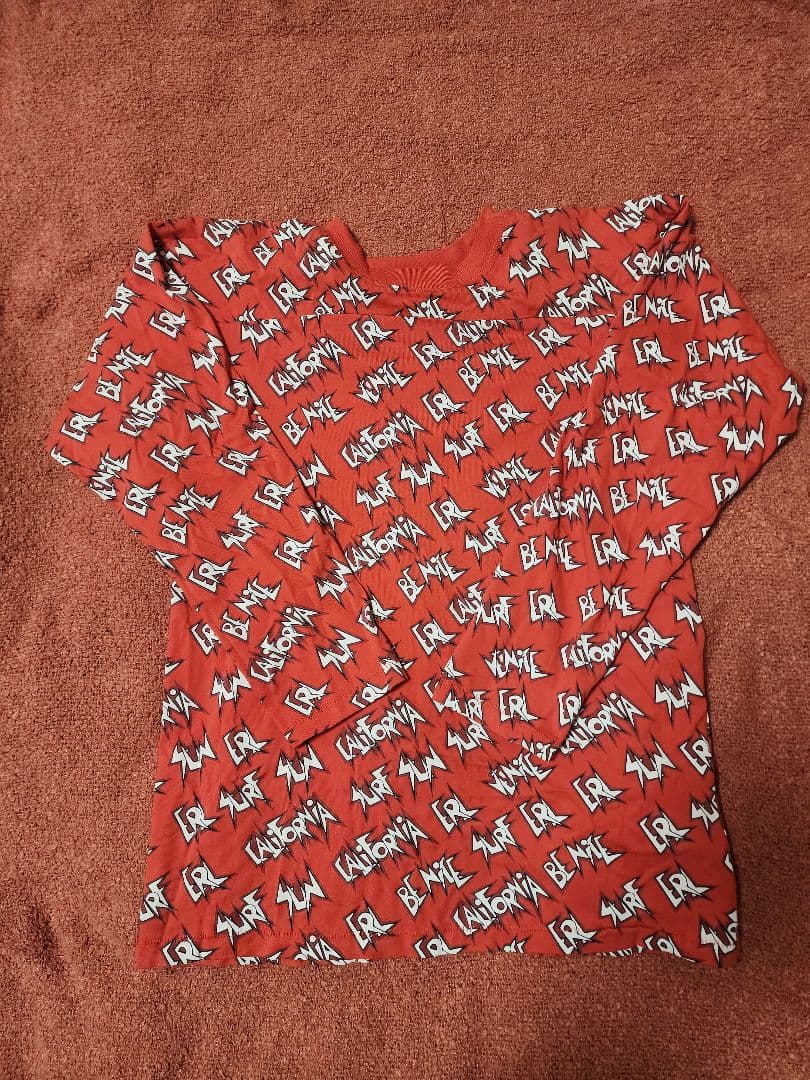 ERL ロゴプリント Tシャツ 赤