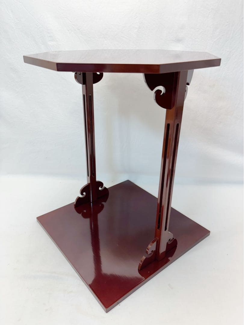 ほぼ未使用 茶道具 塗師 陽斎作 木製溜塗 寿棚 淡々斎好写し 組み立式 共箱