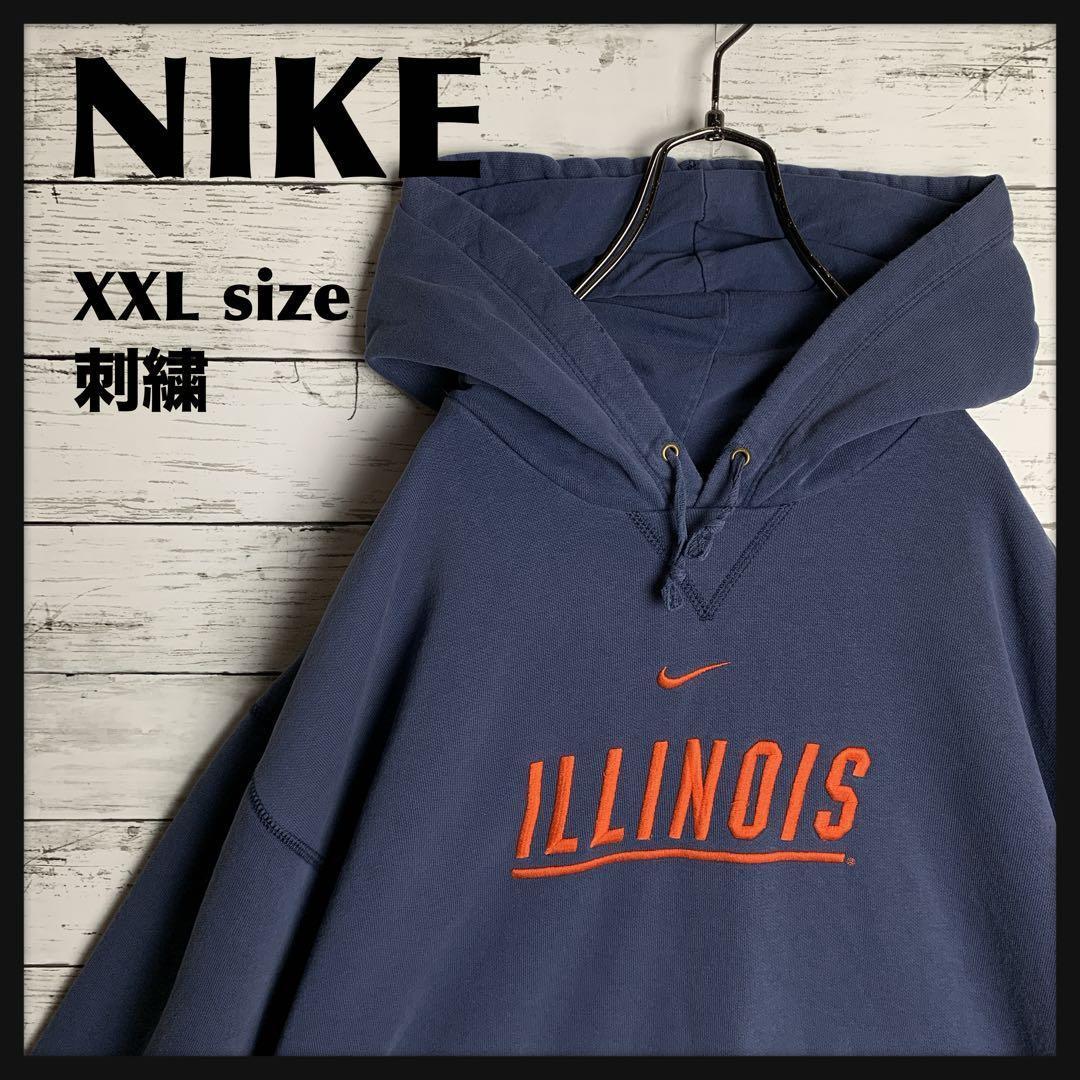 【即完モデル‼︎】NIKE☆XXL 刺繍 カレッジロゴ パーカー D28