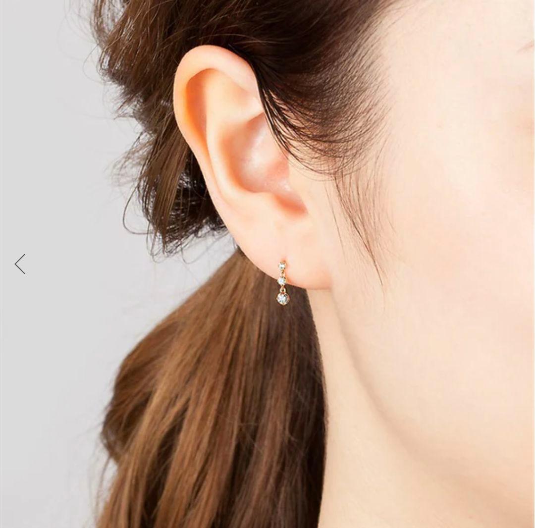 ４℃ K18YG ダイヤモンドピアス ヨンドシー