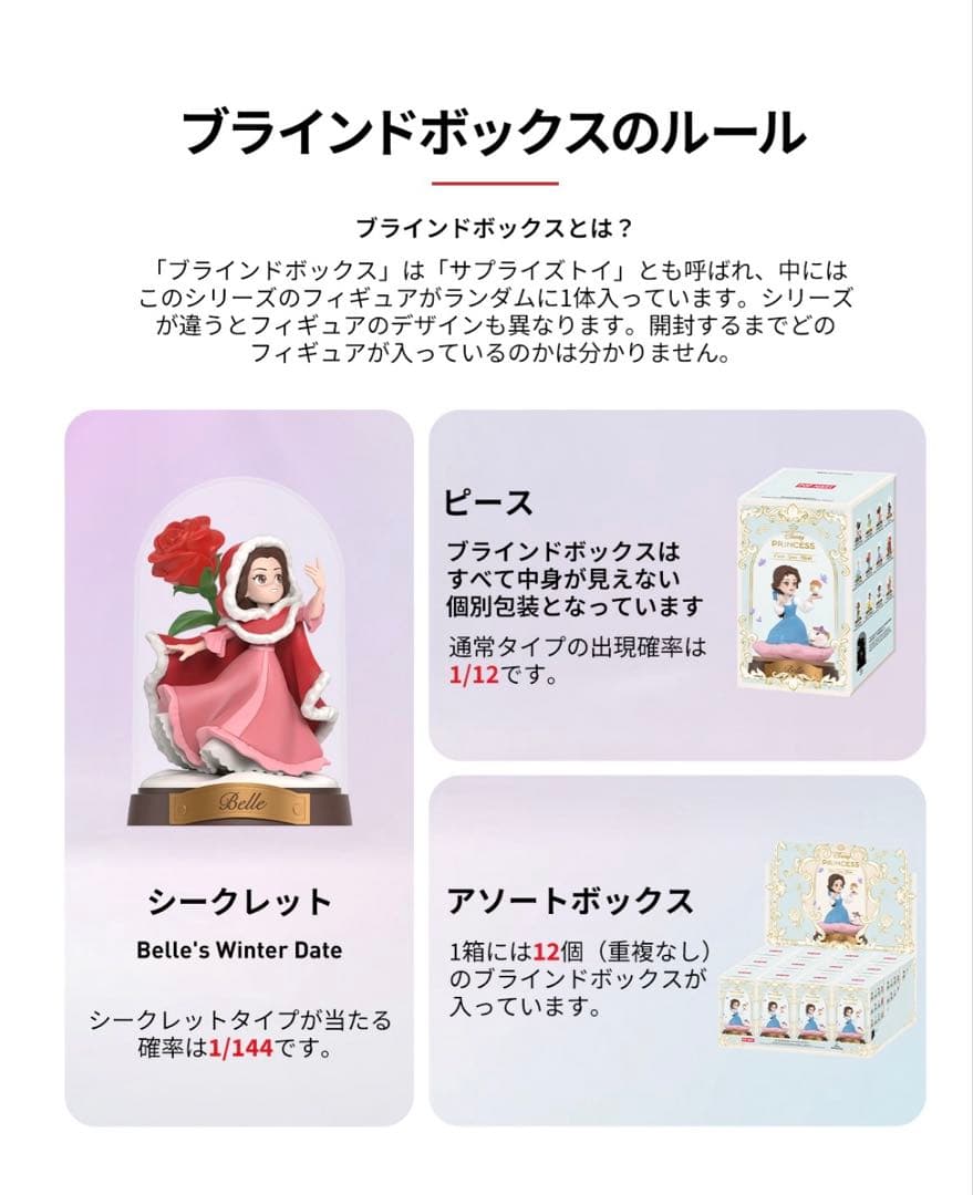 ディズニー プリンセス 新作 アソートBOX シークレット 未開封 ポップマート