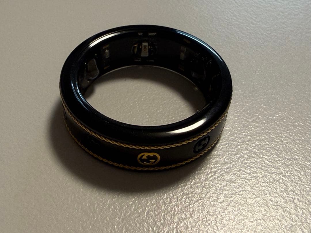 h*u様 GUCCI x OURA ブラックリング US11