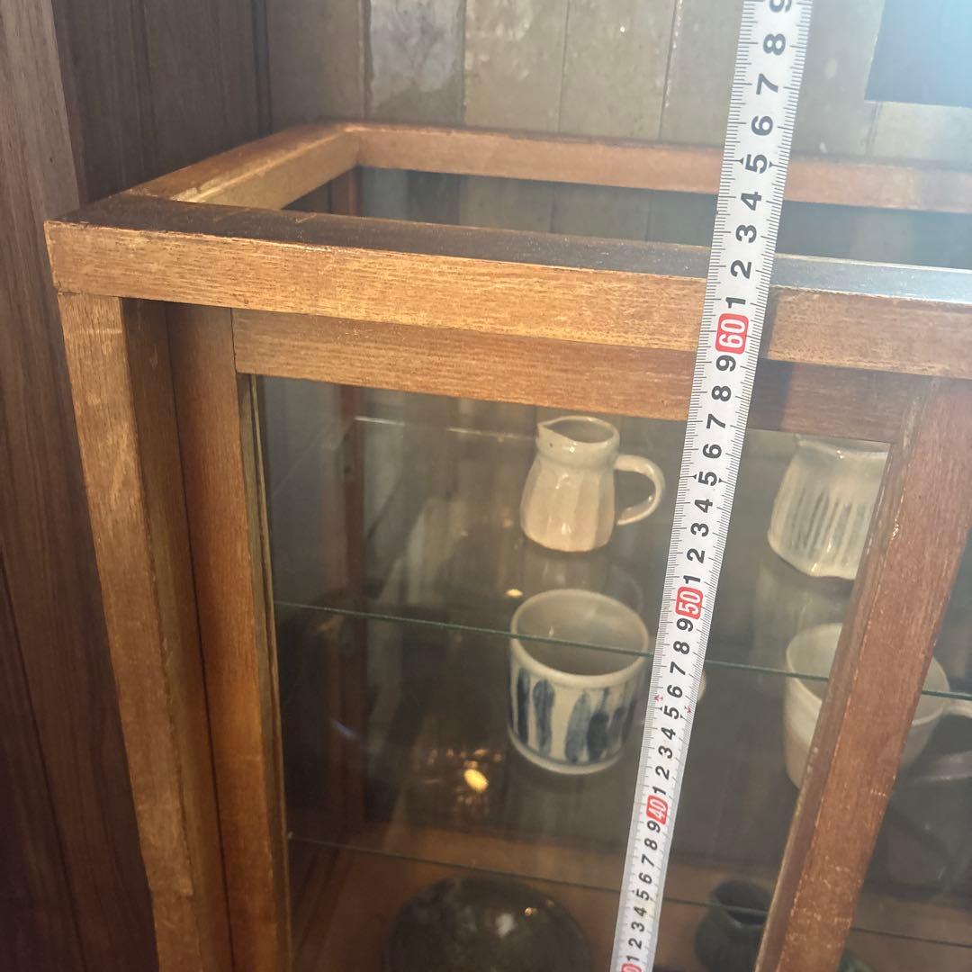 アンティーク　ガラスショーケース　難あり