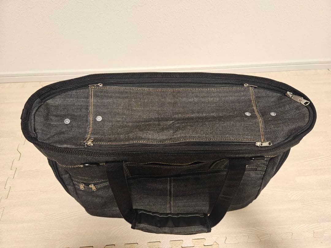 【L・I・P】洗えるキャリーバッグLサイズ デニムブラック