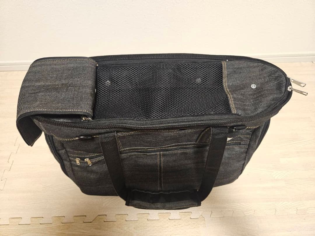 【L・I・P】洗えるキャリーバッグLサイズ デニムブラック