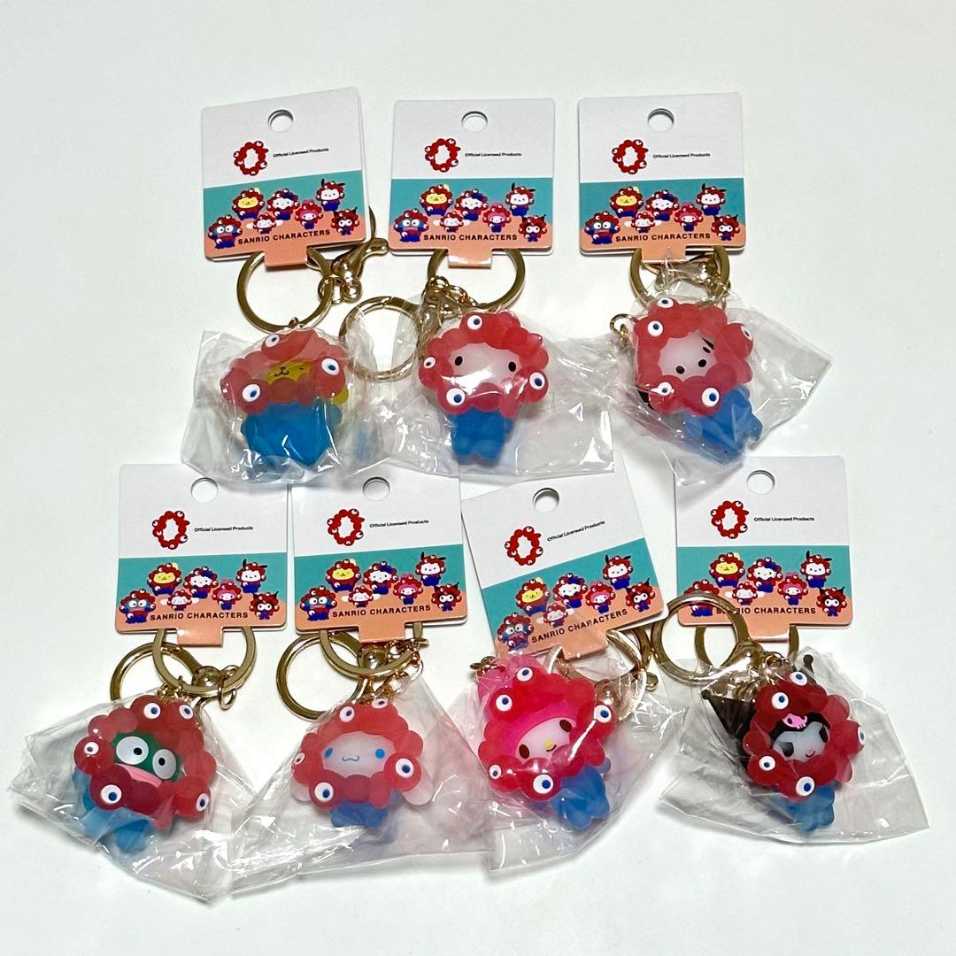 サンリオ なりきり キーホルダー ミャクミャク クリア 7種類 コンプリート