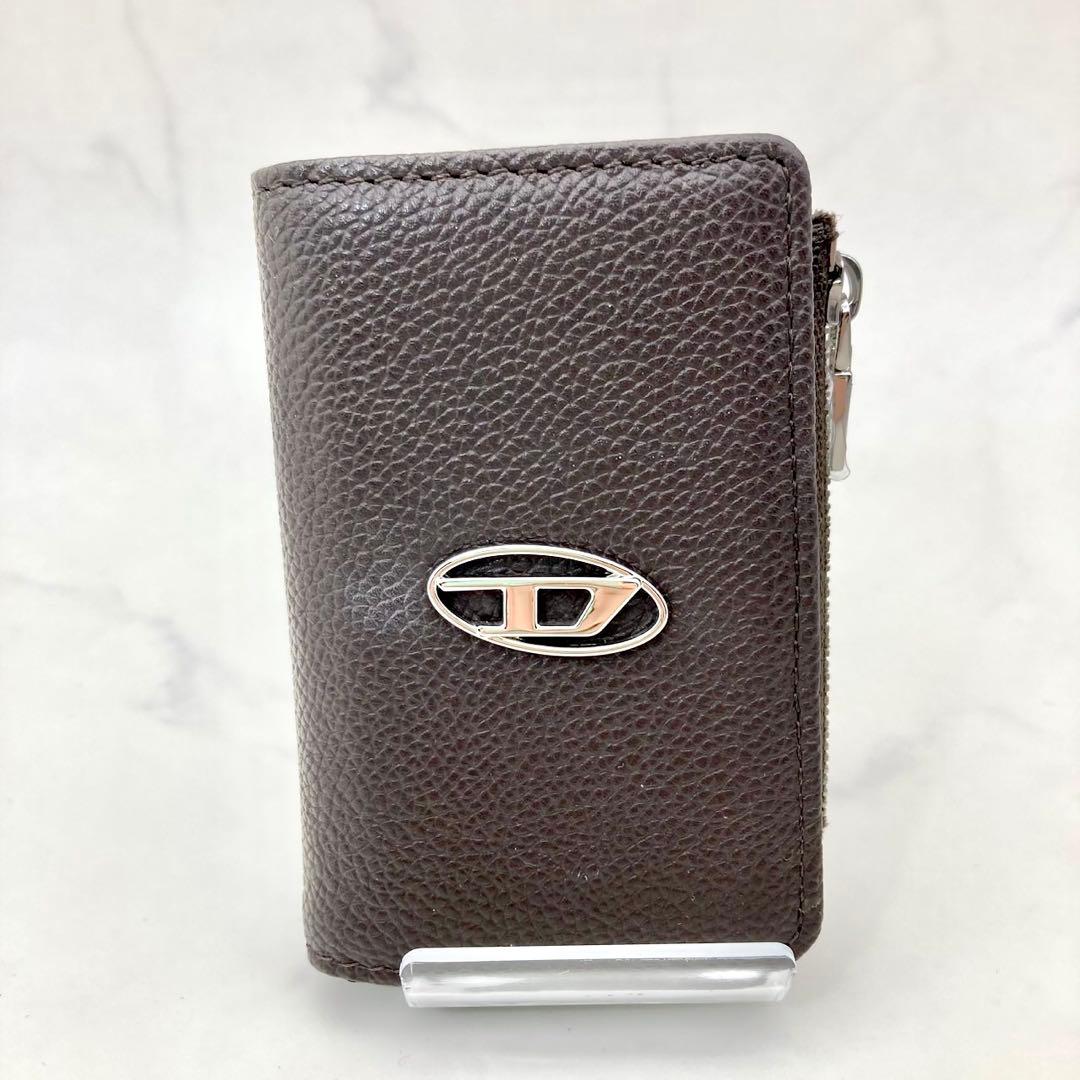 21【新品・箱付き】DIESEL ディーゼル 4連レザーキーケース ブラウン