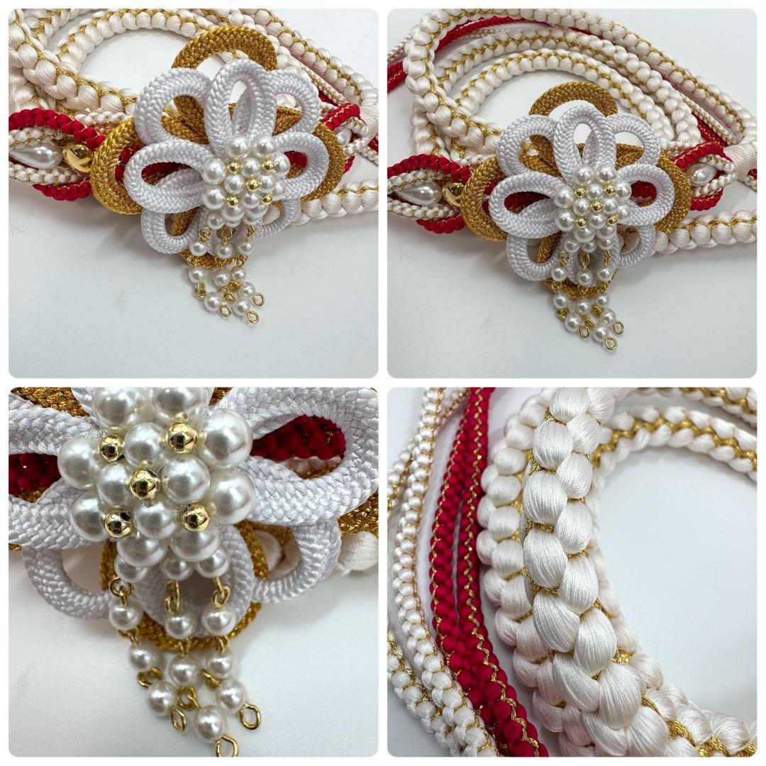 振袖7点フルセット　京都きもの友禅　金駒刺繍 金彩　松　梅紋様　成人式　お正月