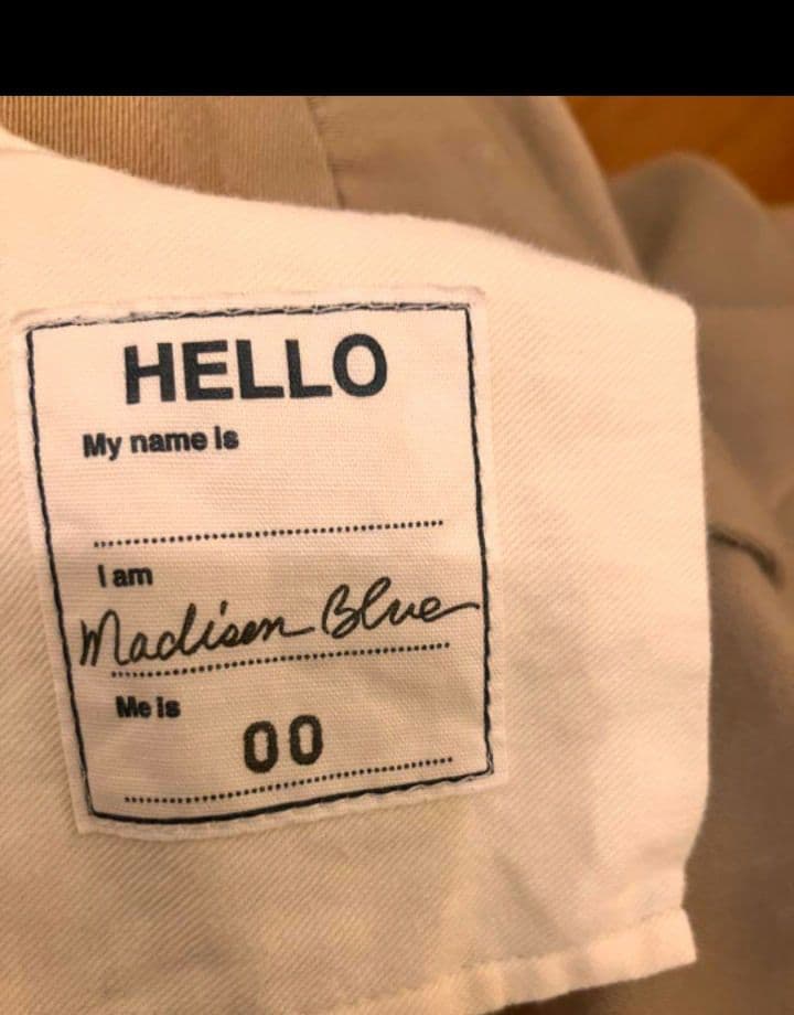 MADISONBLUE ウールハイウェストチノ