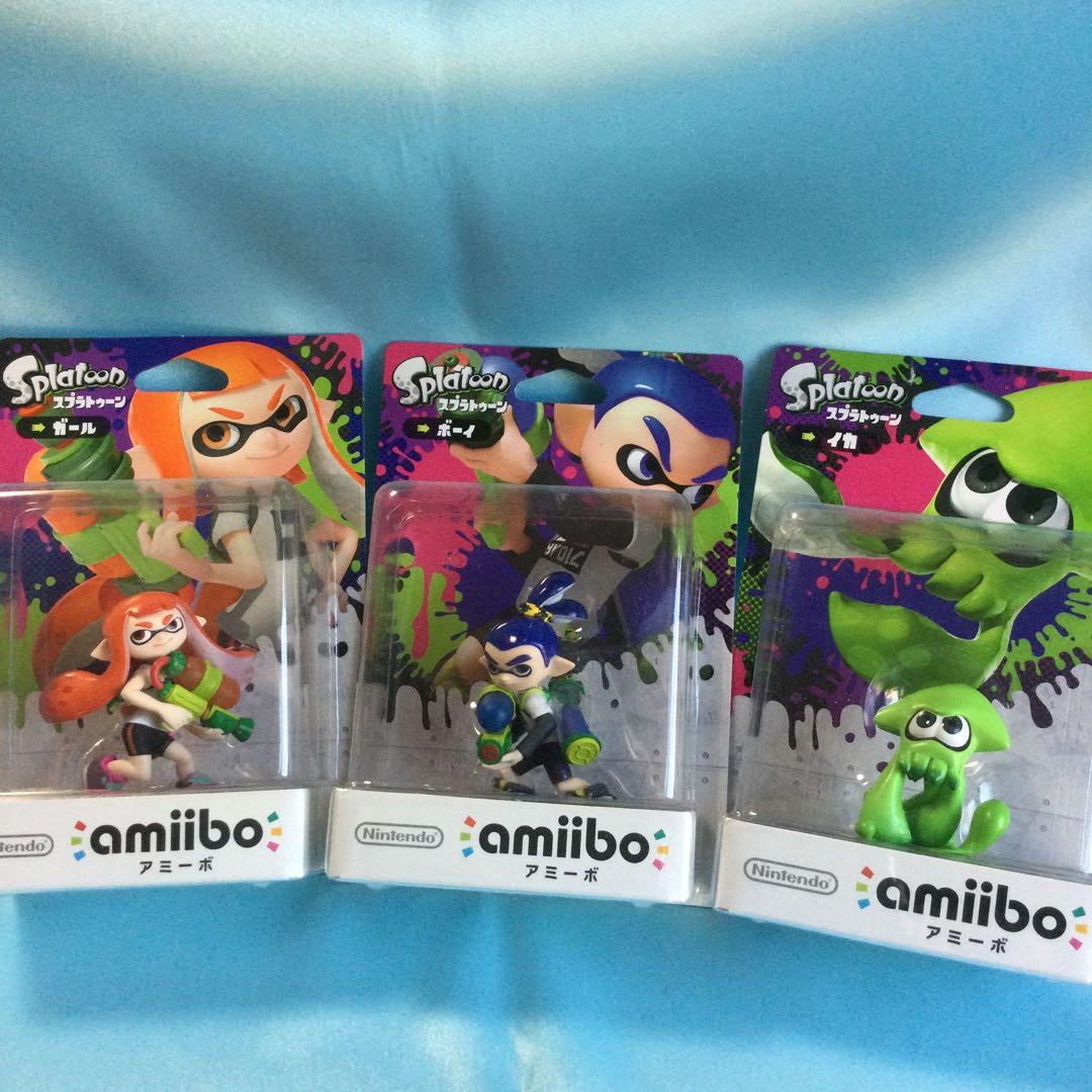【新品】 amiibo スプラトゥーン /ガール・ボーイ・イカ 3個セット