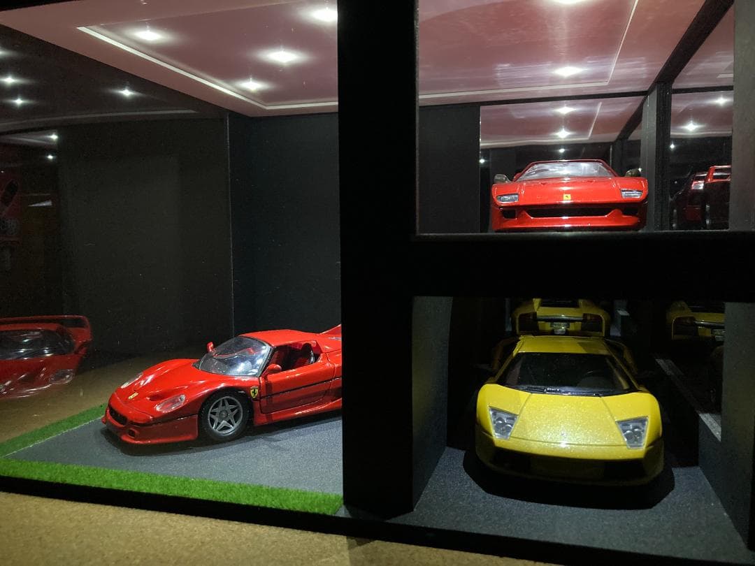 モデルカー用ジオラマ：1/24 ショールーム＆ガレージⅣ（吹き抜け2階タイプ）