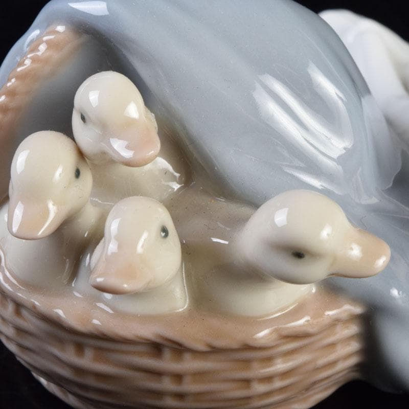 リヤドロ　LLADRO　アヒルの親子　置物　箱付　C　8710