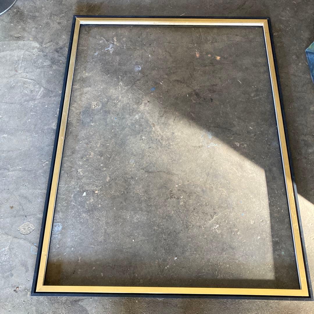 引き取り歓迎 特大 F60号 油彩額縁 黒金 アートフレーム