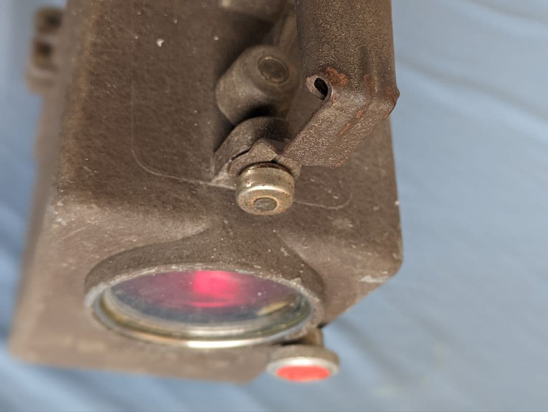 フランスアンティーク 国鉄 SNCF 手信号 レッドシグナルランプ 1950年