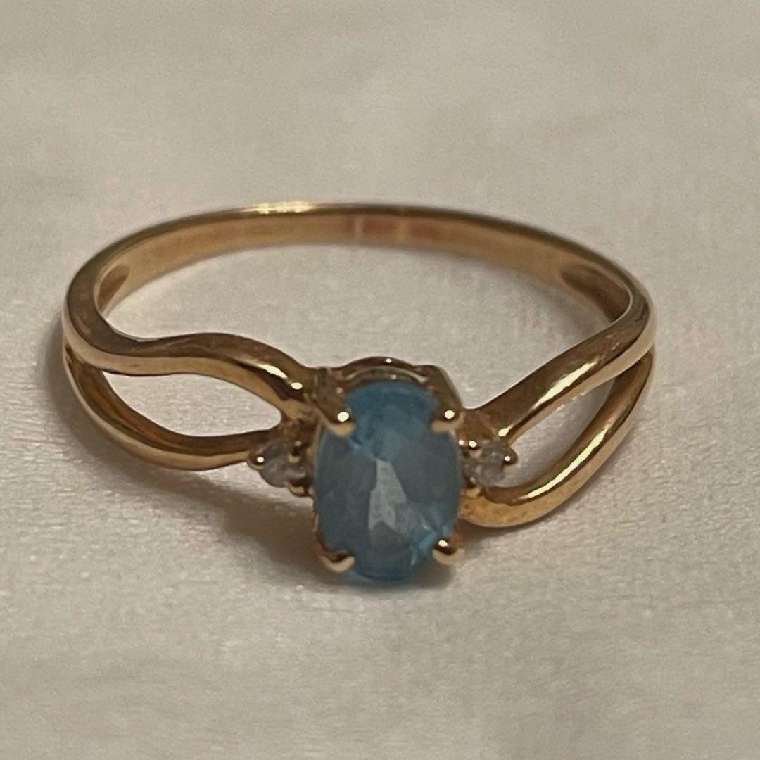 リング　ゴールド　ストーン　ヴィンテージ　遺品整理