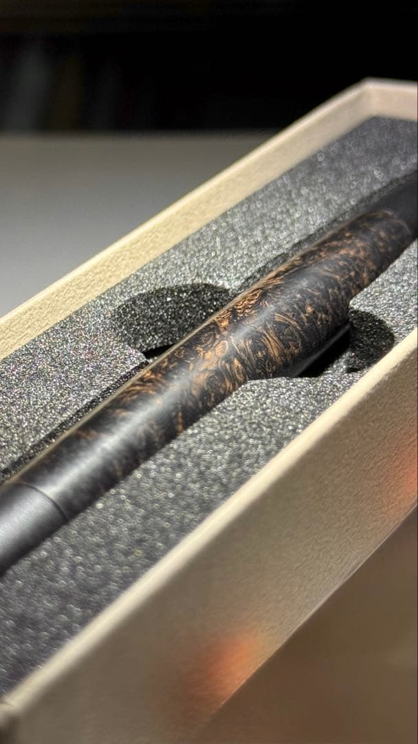 野原工芸似 ブラックウッド バール ツートン シャーペン あけぼの工房　木軸ペン