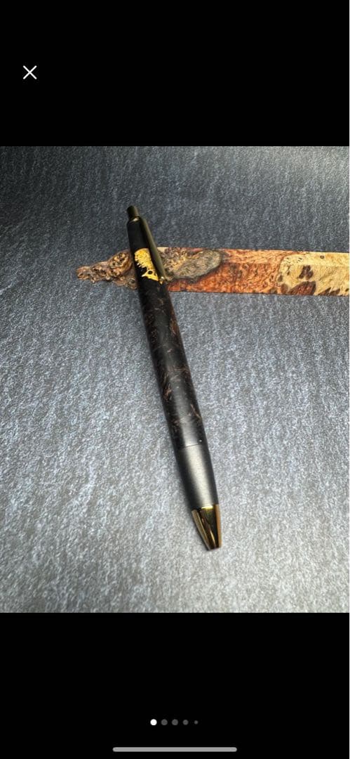 野原工芸似 ブラックウッド バール ツートン シャーペン あけぼの工房　木軸ペン