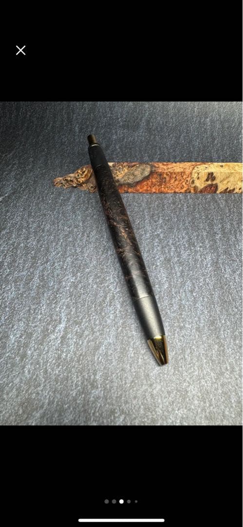 野原工芸似 ブラックウッド バール ツートン シャーペン あけぼの工房　木軸ペン