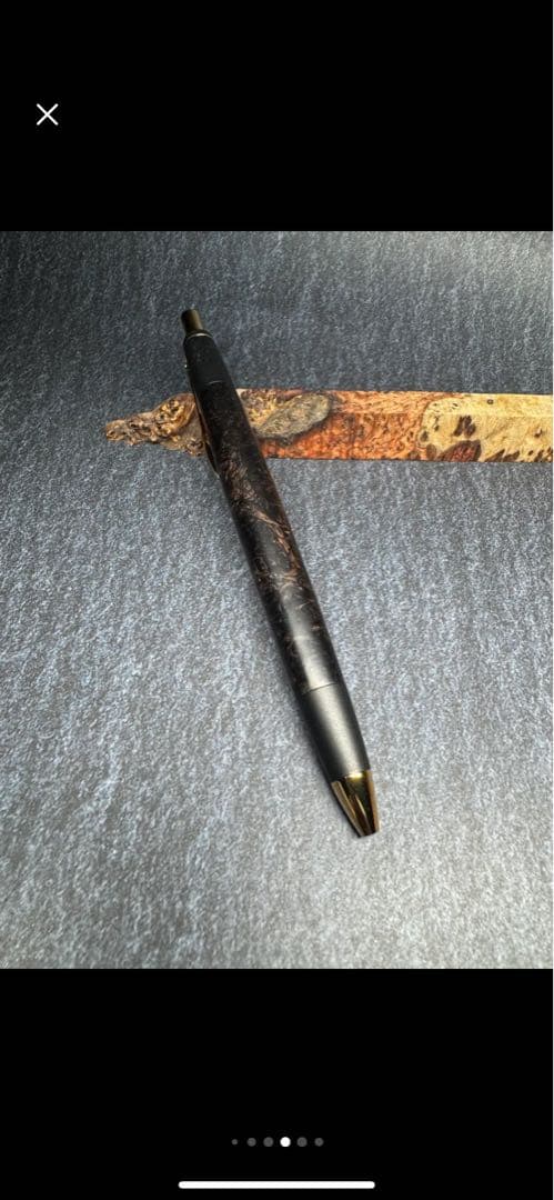 野原工芸似 ブラックウッド バール ツートン シャーペン あけぼの工房　木軸ペン