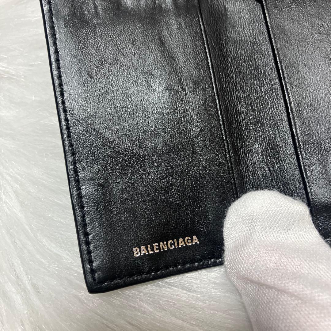 バレンシアガ　キーケース　キーリング　黒　水玉　キーホルダー　ストラップ0707