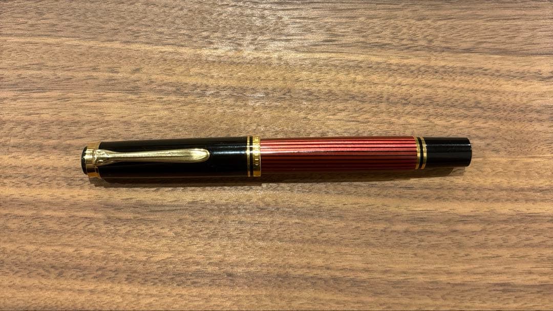 ペリカン M400 万年筆 赤縞 14C-585 F