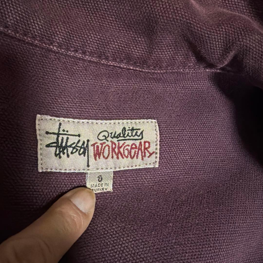 stussy 22aw Washed Canvas Zip Shirt サイズS