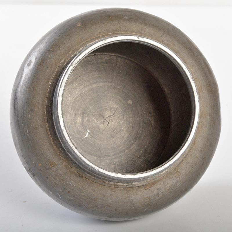 煎茶道具　鮎銅銘　古錫　茶壷　茶心壷　約242g　D　R7114