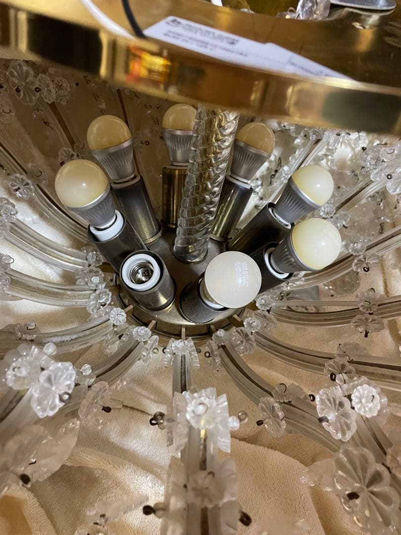 PRECIOSA/プレシオサ、LUSTRYシャンデリアランプ クリスタルガラス