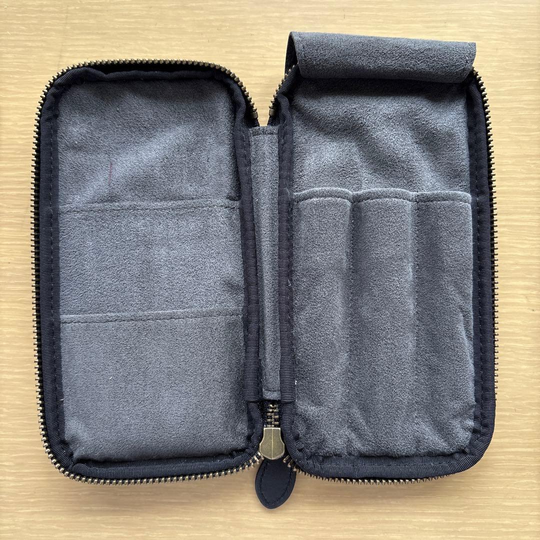 【即日発送】アンドリーベ ジップペンケース（スムースブラック）