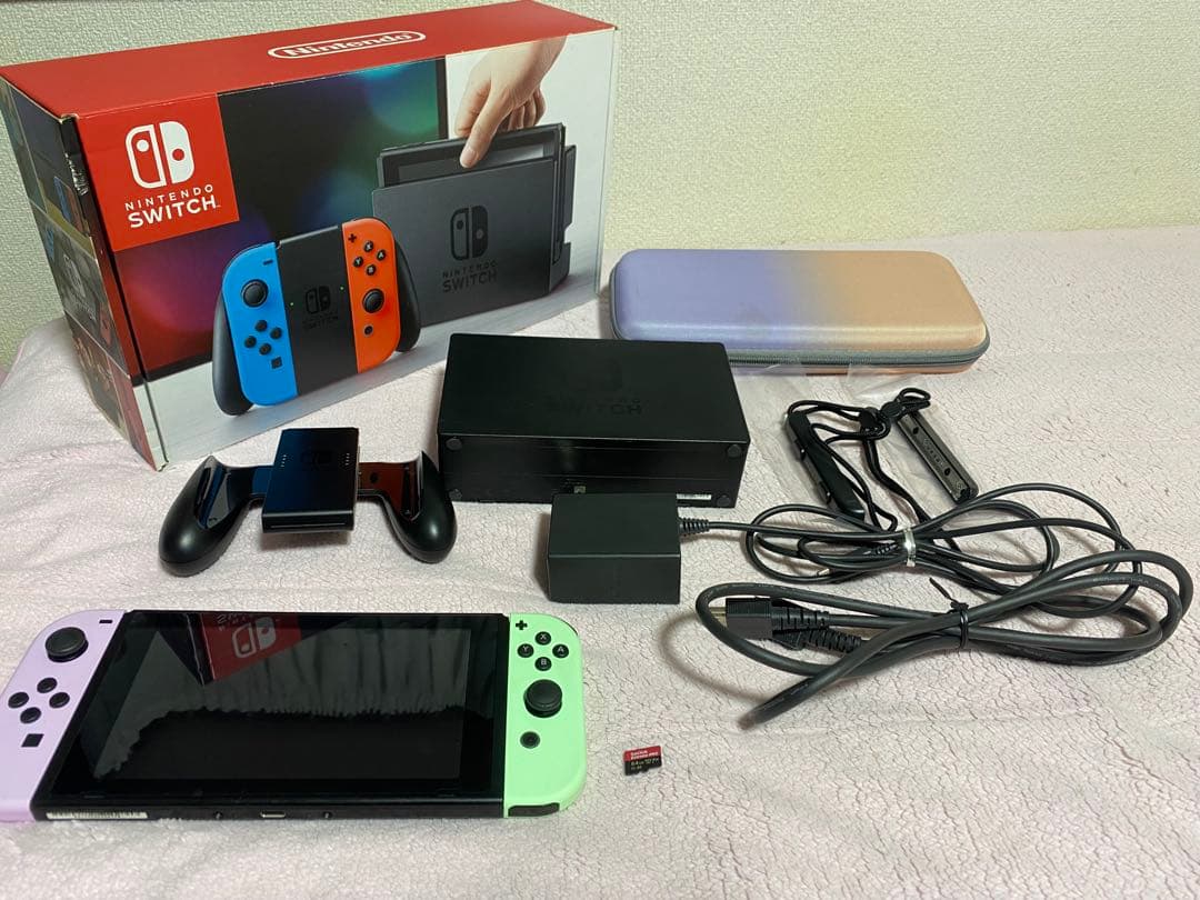 Switch 本体一式 ＋ケース＋SDカード64GB付き 動作確認済み 全9点