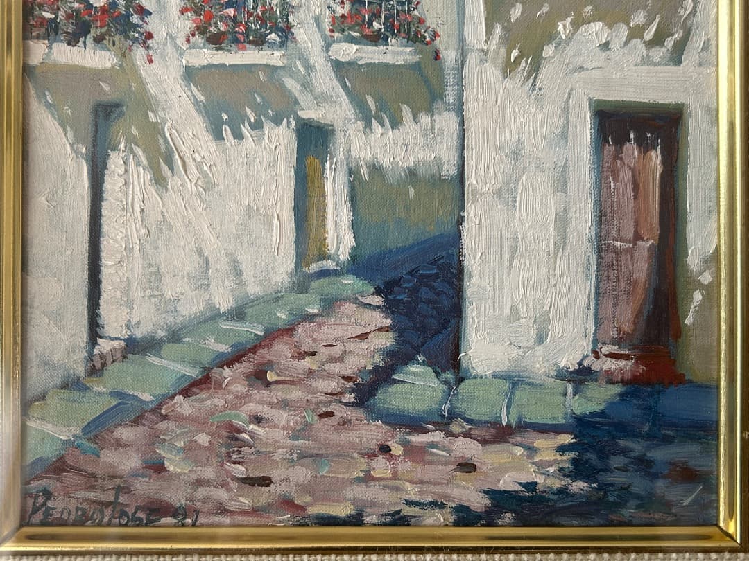 PEDRO JOSE 作『スペイン白壁風景』