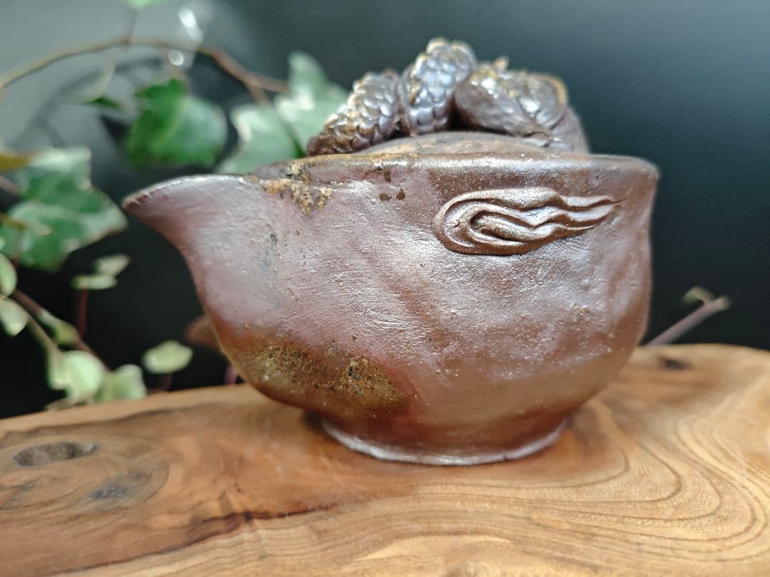 備前焼 龍細工 宝瓶 A017