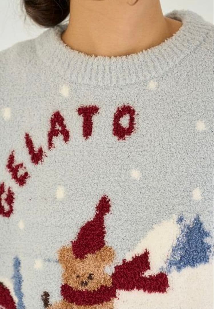 【新品タグ付き】ジェラートピケ スキーベアジャガードプルオーバー+ロングパンツ