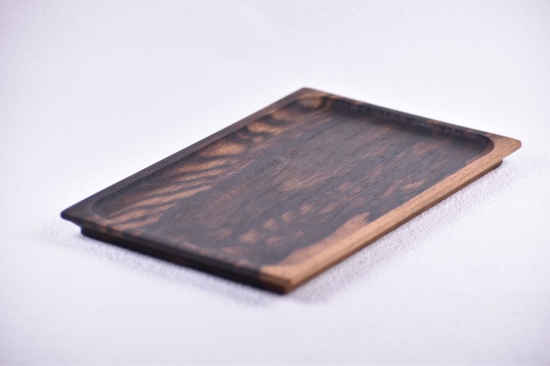 No.339黒柿孔雀杢のトレー