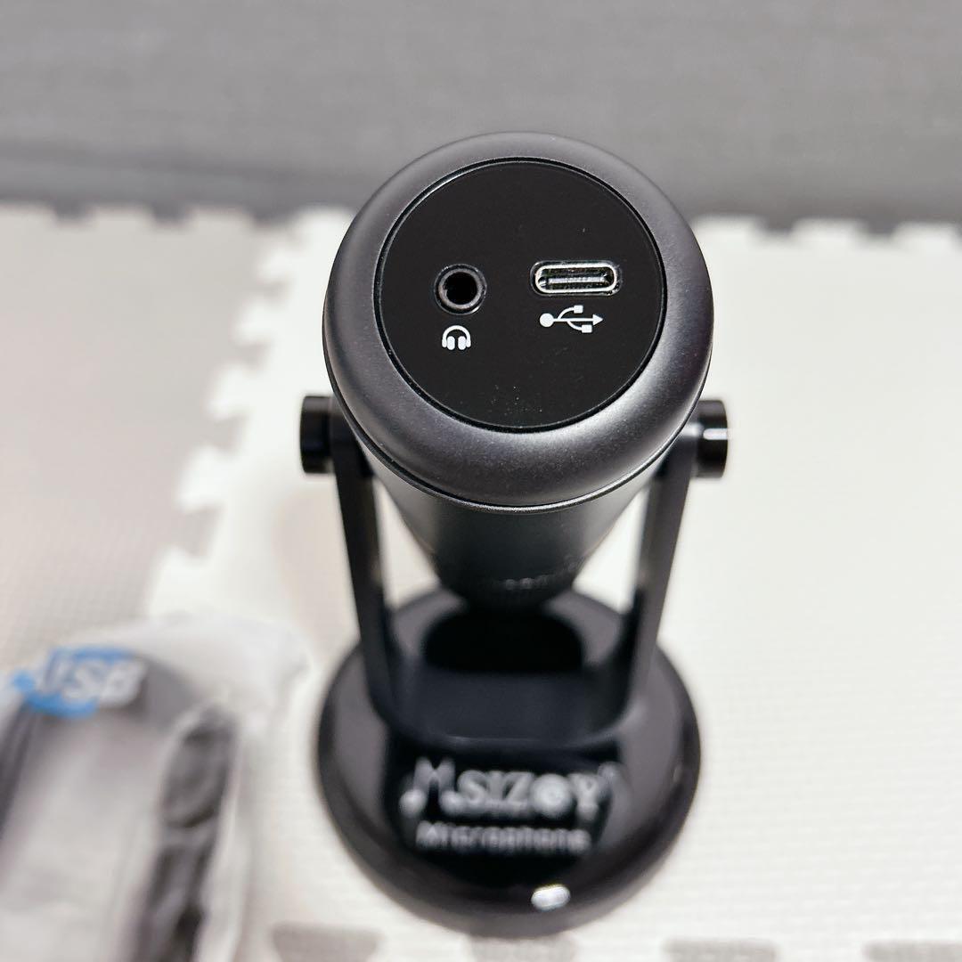 マイク コンデンサーマイク USBプラグアンドプレイ PC