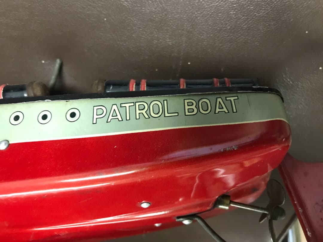 日本製魚雷ボート、ブリキ 骨董