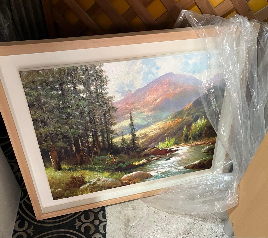 風景画 油絵 油彩 額装 絵画 油彩画 NOOD サインあり