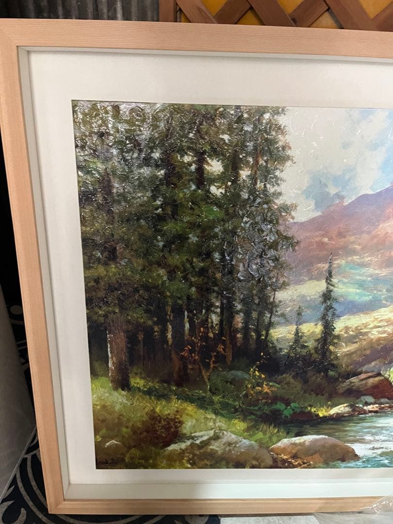 風景画 油絵 油彩 額装 絵画 油彩画 NOOD サインあり
